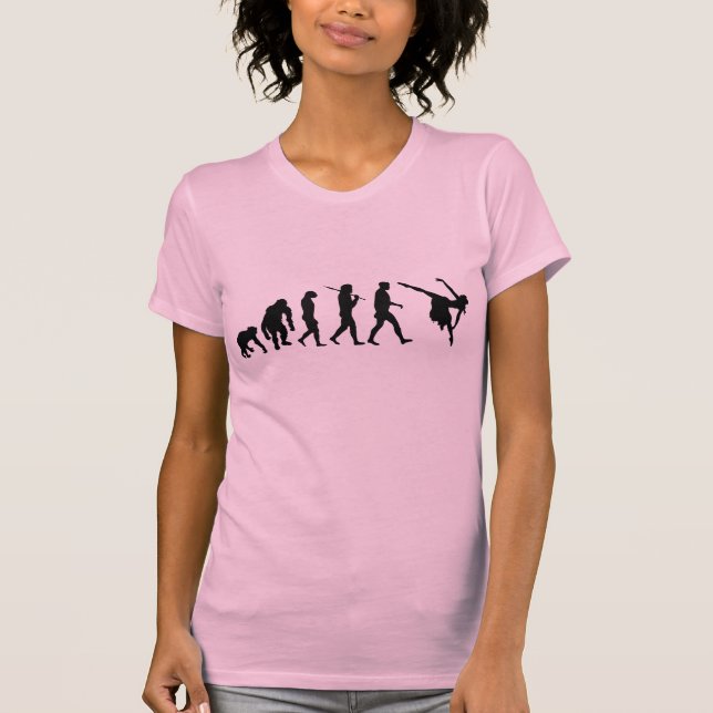 Camiseta Señoras de los bailarines de ballet que bailan el (Anverso)