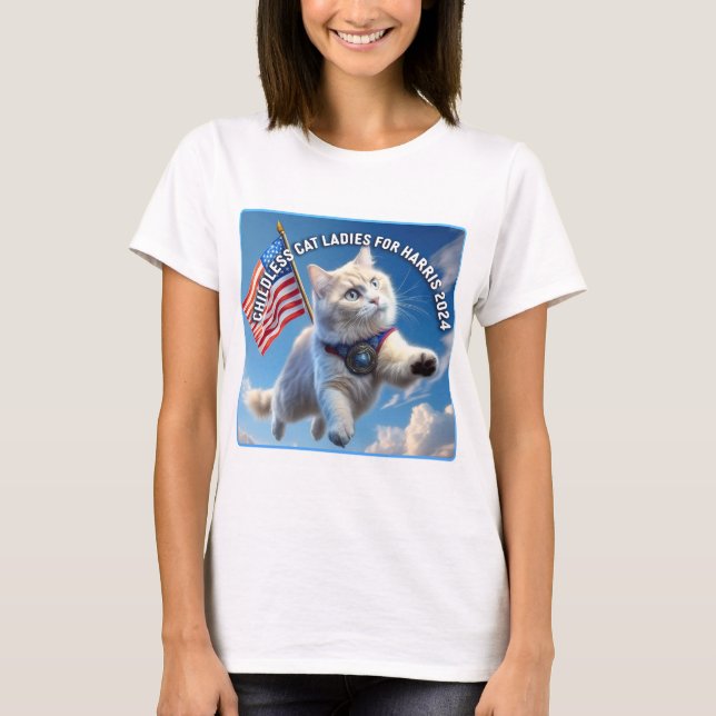 CAMISETA SEÑORAS DE LOS GATOS PARA KAMALA (Anverso)