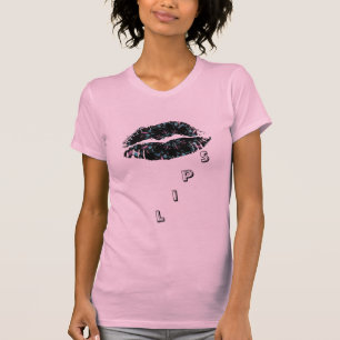 Camiseta Señoras de los labios calientes Manga de cierre AA
