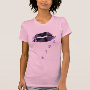 Camiseta Señoras de los labios calientes Manga de cierre AA