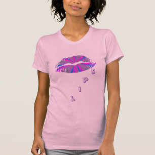 Camiseta Señoras de los labios calientes Manga de cierre AA