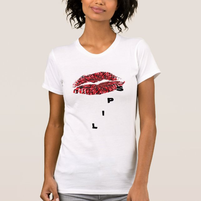 Camiseta Señoras de los labios calientes Manga de cierre AA (Anverso)
