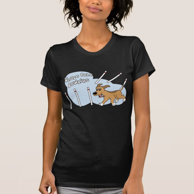 Camiseta Señoras divertidas de la agilidad del perro de (Anverso)