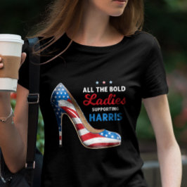 Camiseta Señoras en negrita que apoyan a Harris Patriotic H