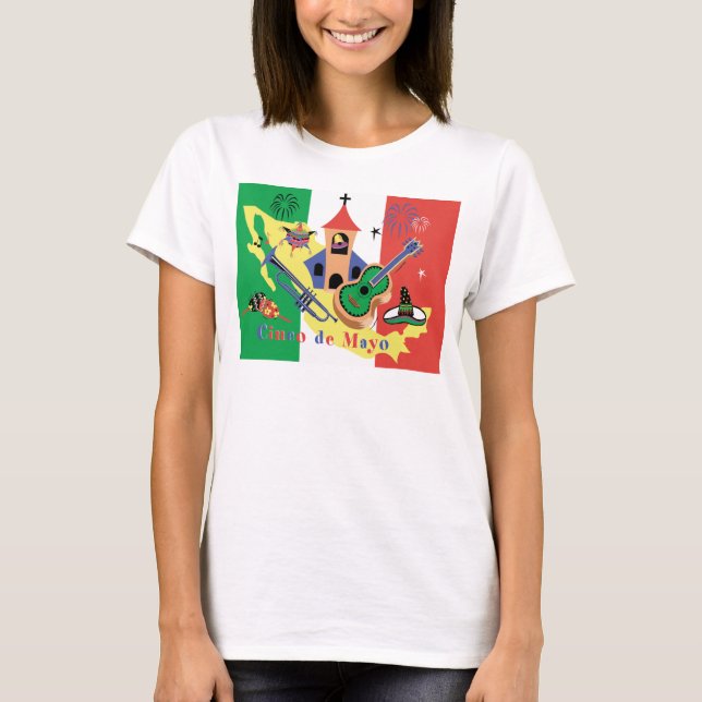 Camiseta Señoras felices de Cinco de Mayo (Anverso)