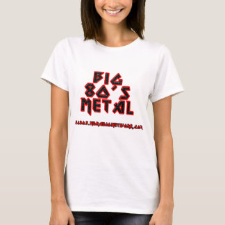 Camiseta Señoras metalizado T de los años 80 grandes
