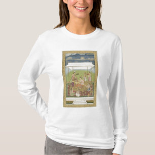 Camiseta Señoras que escuchan la música en un jardín, de