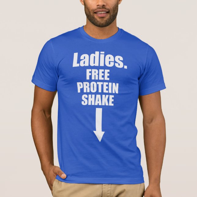 Camiseta Señoras. Sacudida libre de la proteína (Anverso)