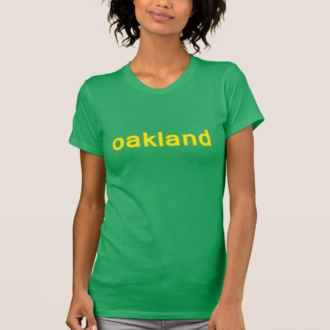Camiseta Señoras t de Oakland California (Anverso)