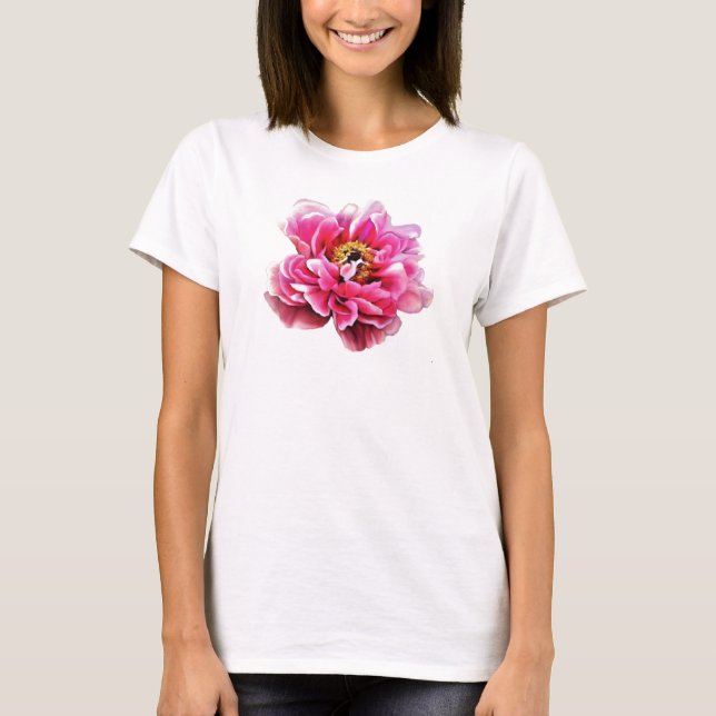 Camiseta Señoras Tee Pink Peony (Anverso)