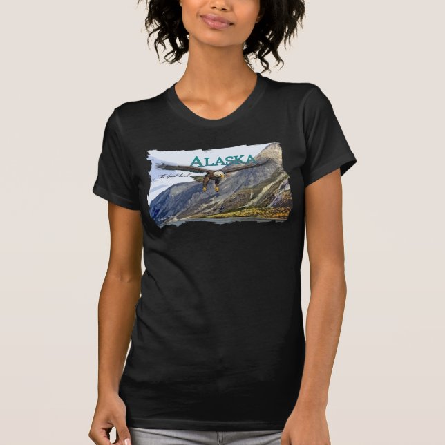 Camiseta Señoras Twofer de Alaska escarpado (cabido) (Anverso)