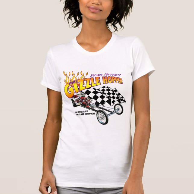 Camiseta Señoras Twofer de la tolva de Gizzle escarpado (Anverso)