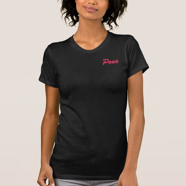 Camiseta Señoras Twofer de Pilaki Pono escarpado (cabido) (Anverso)