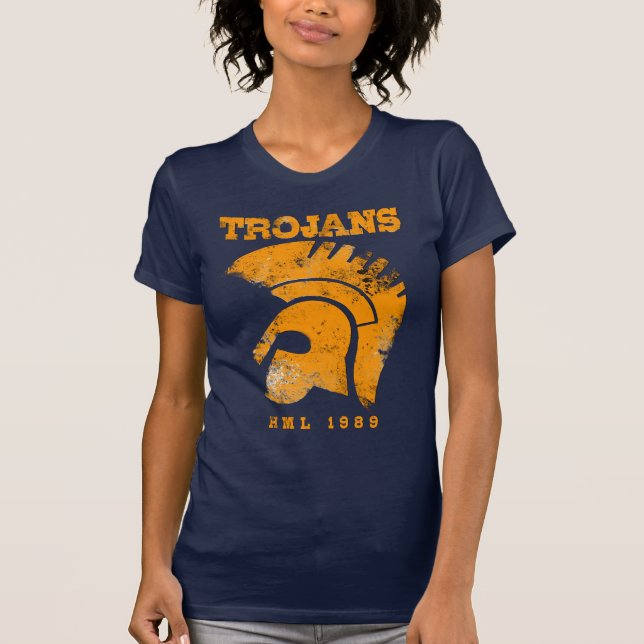 Camiseta Señoras V profundo Trojan (Anverso)