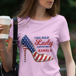 Camiseta Señorita Negrita que apoya los talones patrióticos