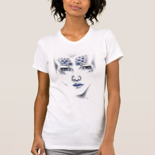 Camiseta Señorita Universo Dama Alien Fantasía de Ciencia F