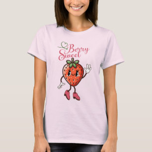 Camiseta Sensación Berry Sweet Strawberry Vintage Cute Retr