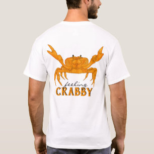 Camiseta Sensación de cangrejo, cangrejo naranja