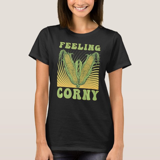 Camiseta Sensación de Corny Corn Pun (Anverso)