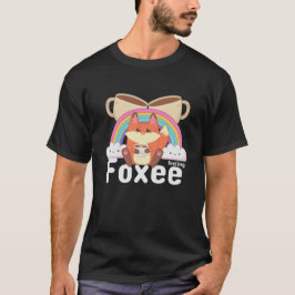 Camiseta Sensación de Foxee Cute Kawaii Fox Café