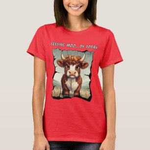 Camiseta Sensación de Moody Today Highland Cow