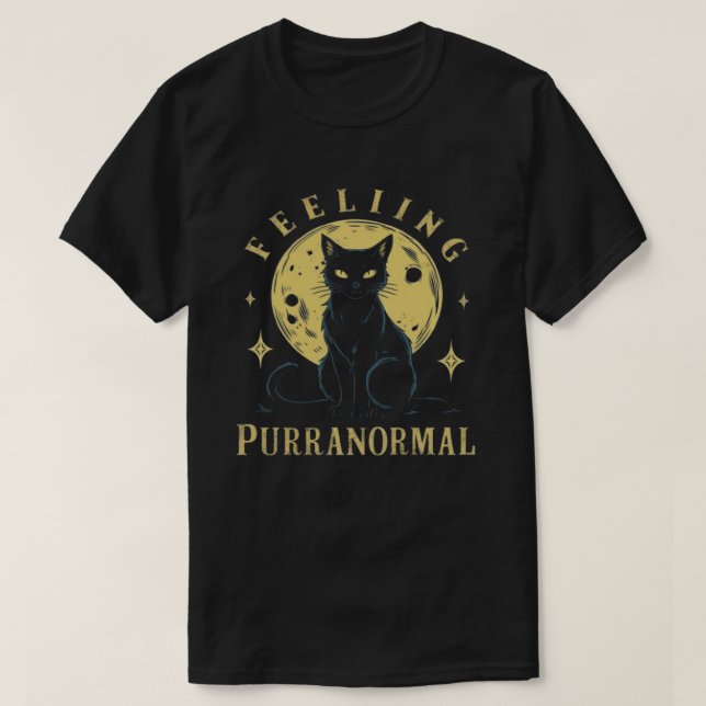 Camiseta Sensación de negro en halloween (Diseño del anverso)