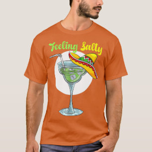 Camiseta Sensación de Salty Graciosa Margarita Bebiendo Cin