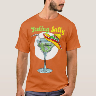 Camiseta Sensación de Salty Graciosa Margarita Bebiendo Cin