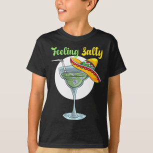 Camiseta Sensación de Salty Graciosa Margarita Bebiendo Cin
