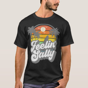 Camiseta Sensación de Salty Island Vacaciones Surfing Palm 