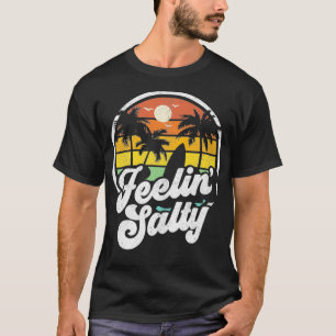 Camiseta Sensación de Salty Island Vacaciones Surfing Palm