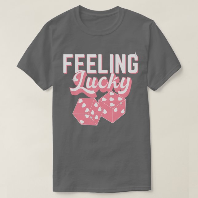 Camiseta Sensación de San Valentín retro afortunado (Diseño del anverso)