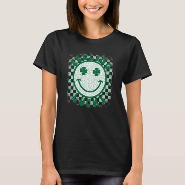 Camiseta Sensación de suerte retro St Patrick's Day Smile m (Anverso)
