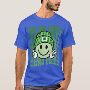 Camiseta Sensación de suerte sonrisa cara a Shamrock St Pat