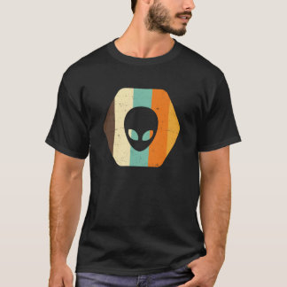 Camiseta Sensación retra del color del UFO del extranjero