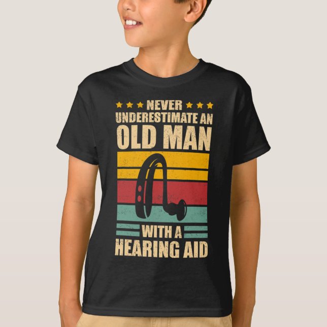 Camiseta Sensibilización a los sordos de los hombres ASL y  (Anverso)