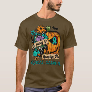 Camiseta Sensibilización cervical retro calabaza temible de