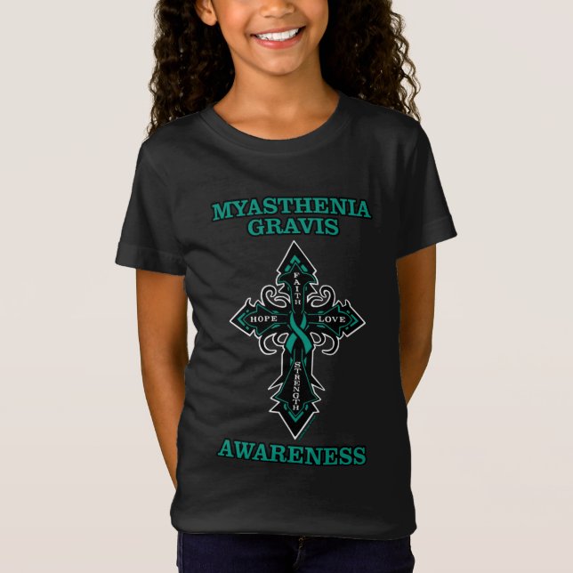 Camiseta Sensibilización/cruz... Miastenia Gravis (Anverso)