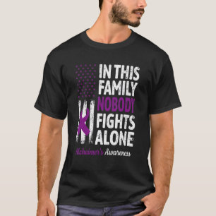 Camiseta Sensibilización de alzheimers Bandera de EE. UU. p