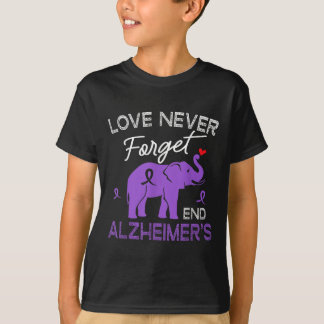 Camiseta Sensibilización de Heimers El amor nunca olvida a