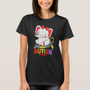 Camiseta Sensibilización Elefante Mamá Vistiendo Bordes Aut