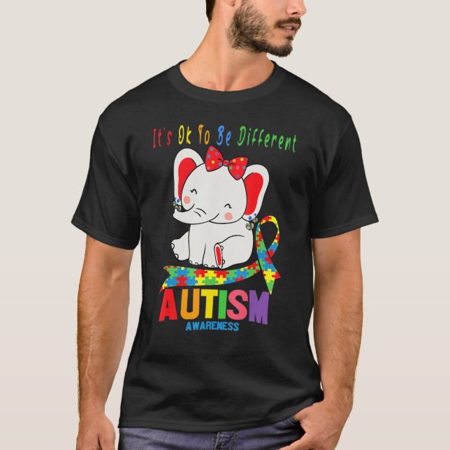Camiseta Sensibilización Elefante Mamá Vistiendo Bordes Aut (Anverso)
