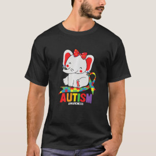 Camiseta Sensibilización Elefante Mamá Vistiendo Bordes Aut