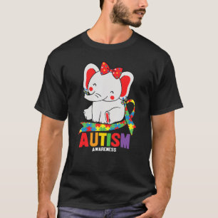 Camiseta Sensibilización Elefante Mamá Vistiendo Bordes Aut