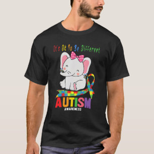 Camiseta Sensibilización Elefante Mamá Vistiendo Bordes Aut
