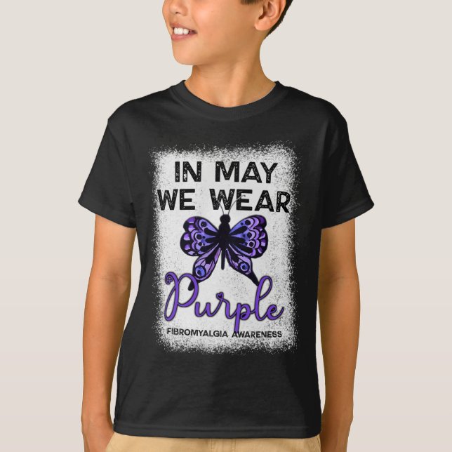 Camiseta Sensibilización En Mayo Usamos Mariposa Morada (Anverso)