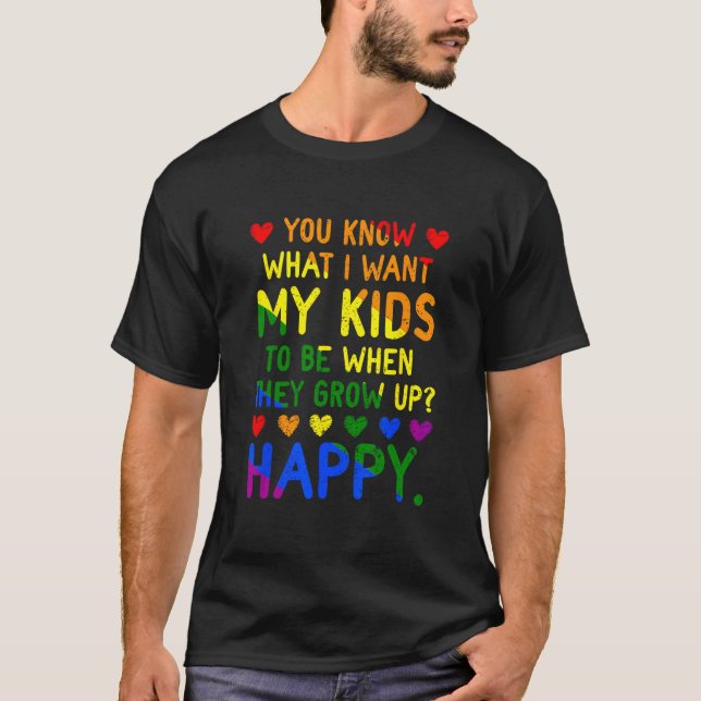 Camiseta Sensibilización LGBT Padres Mamá Papá Gay Les Tran (Anverso)