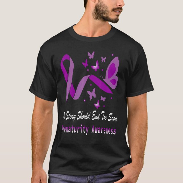 Camiseta Sensibilización premadurez Mantequilla de cinta pú (Anverso)
