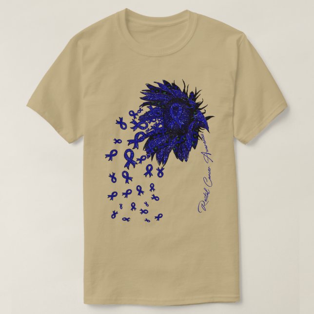 Camiseta Sensibilización rectal Caen las flores de las cint (Diseño del anverso)