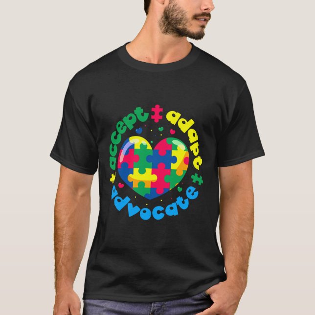 Camiseta Sensibilización sobre autismo Aceptar defensa adap (Anverso)
